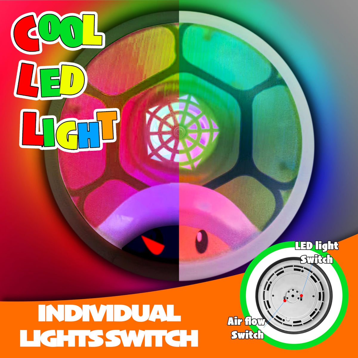 Glückpa hover soccer ball LED lights brighten indoor games