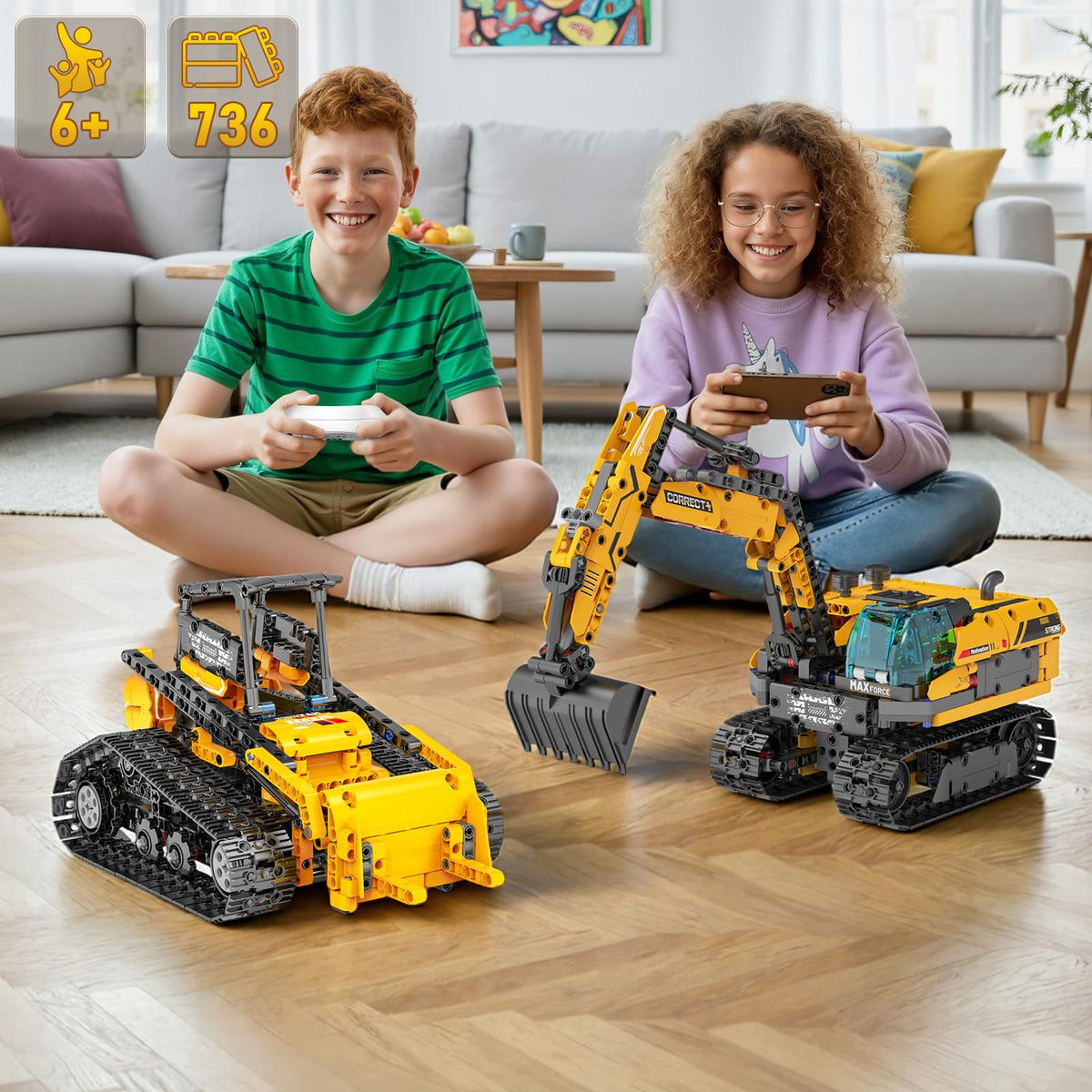 GLUISEUR 736-piece set with safe, durable construction
