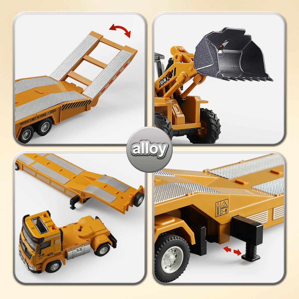 GLW road roller action shot demonstrates smooth inertial movement in pretend work