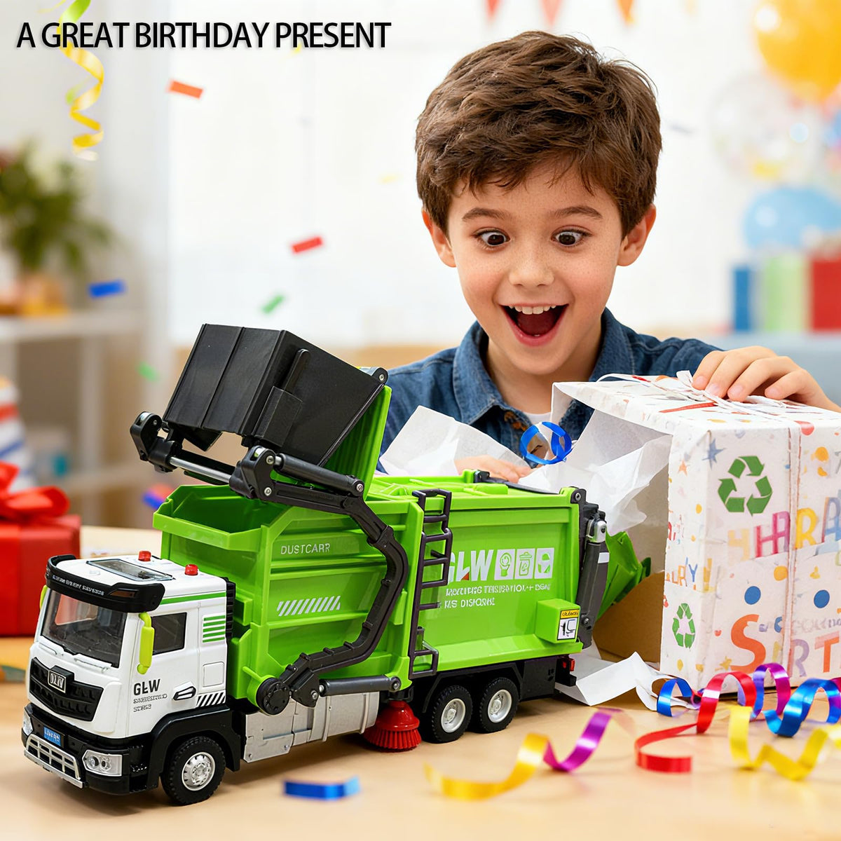 GLW alloy inertia garbage truck delivers smooth rolling and responsive action.