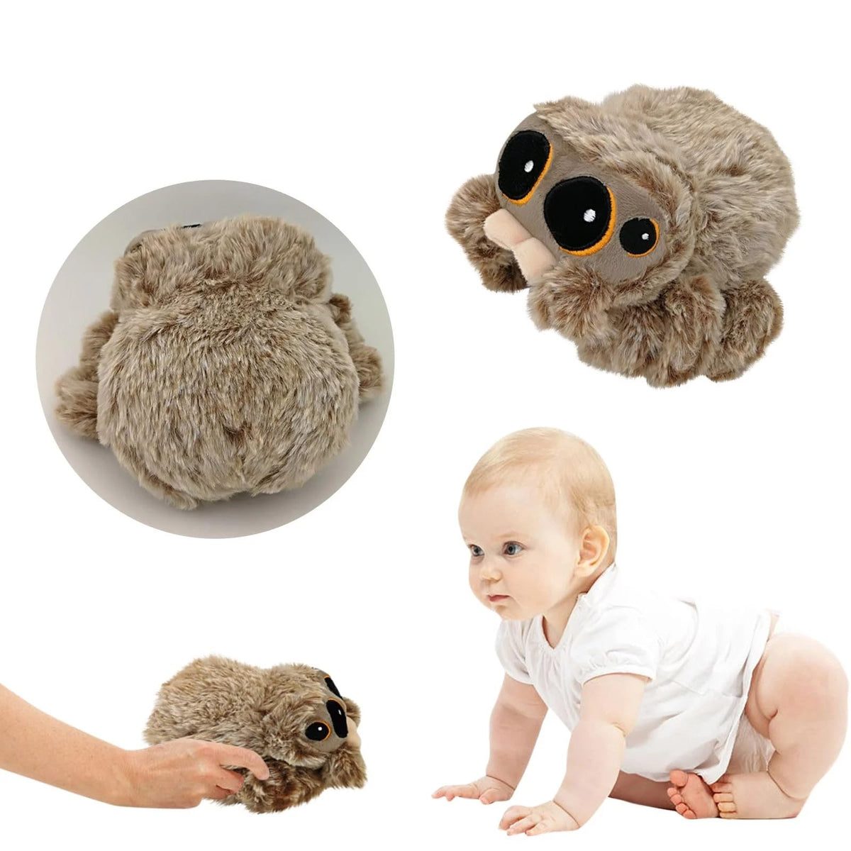 Glyrnur Spider Plush soft fabric with quick rebound for cuddling.