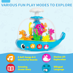 GMAOPHY aquarium-360-spin-ocean-creatures shows 360-degree motion to spark curiosity.