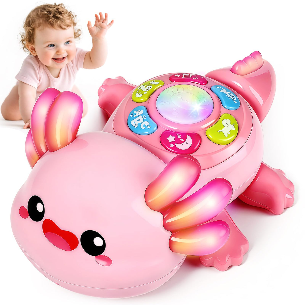 GMAOPHY axolotl toy has adjustable volume for comfort.