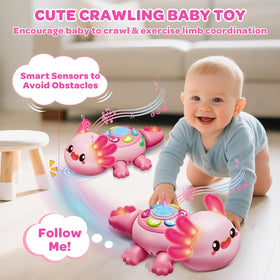 GMAOPHY axolotl toy tummy-time lights highlight movement and curiosity.