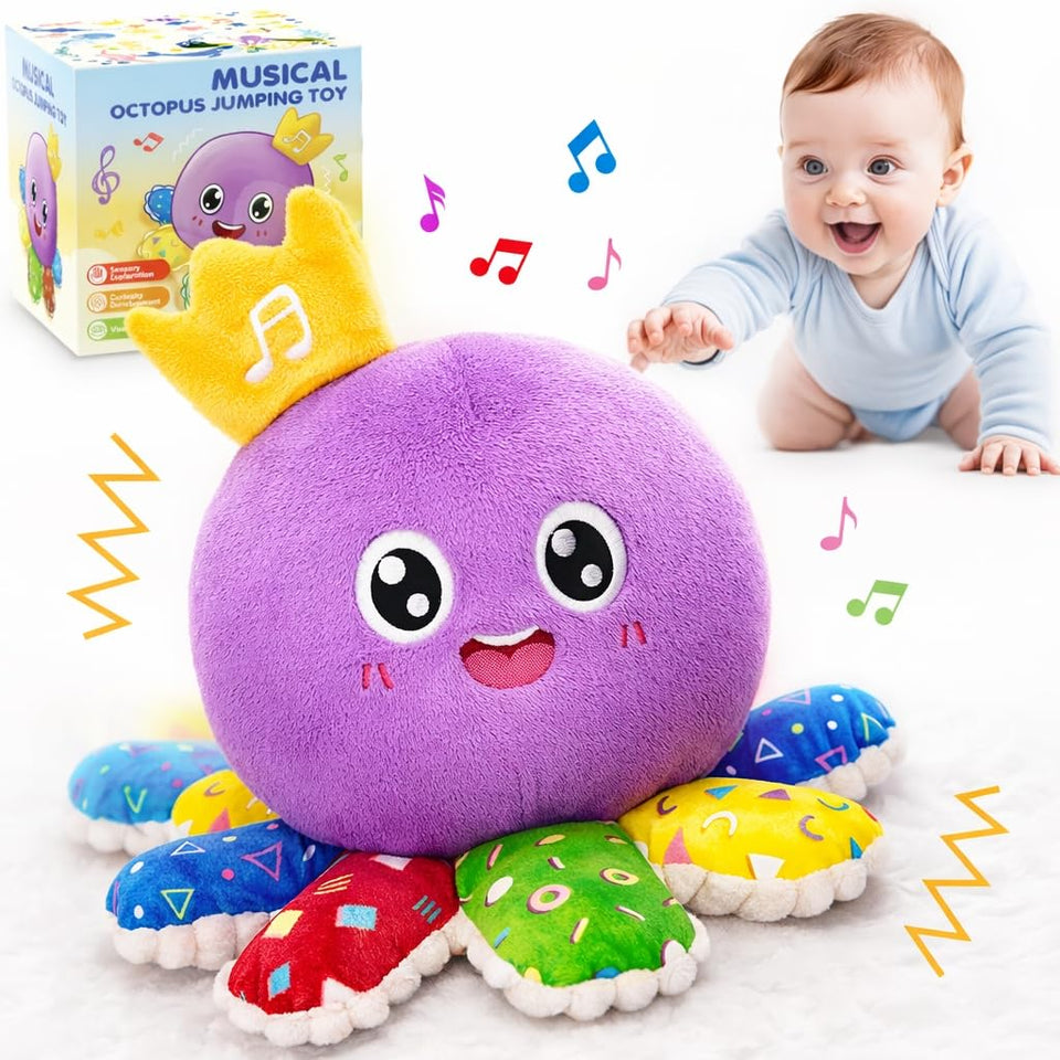 GMAOPHY baby octopus toy front view promotes active play and visual tracking.