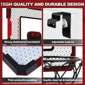 GMAOPHY backboard and steel rim deliver sturdy, responsive shots for kids.