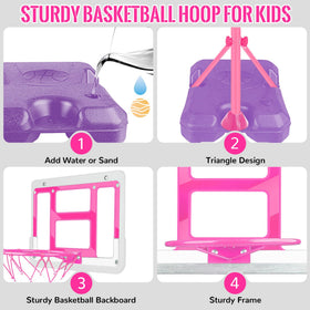 GMAOPHY rim and net on pink hoop for authentic feel