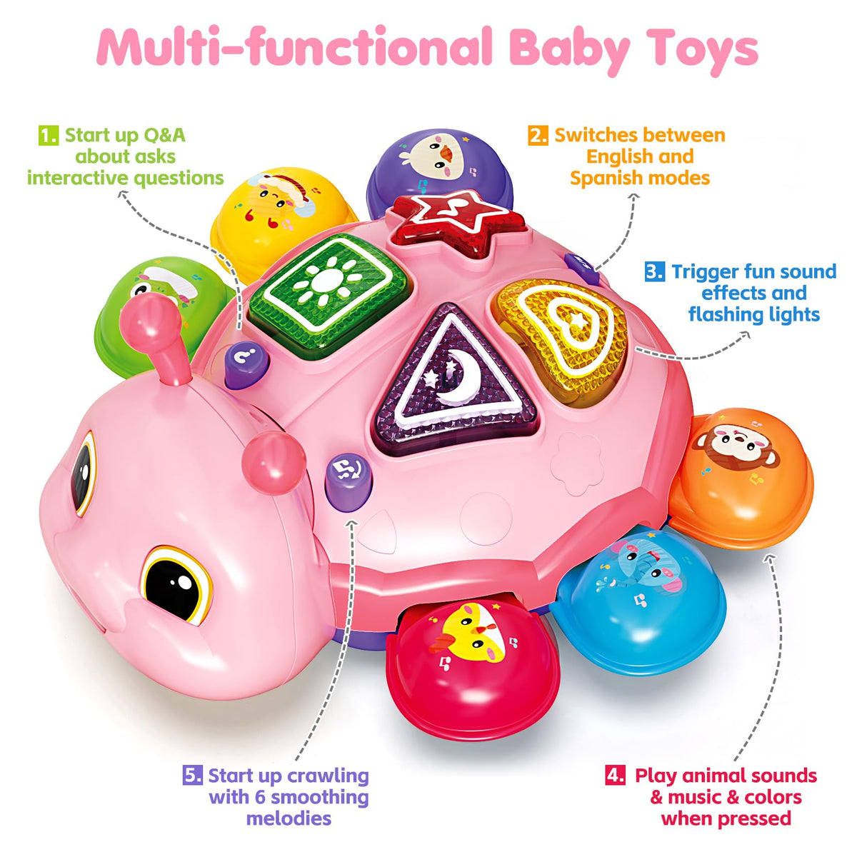 GMAOPHY bilingual interactive toy offers English and Spanish prompts