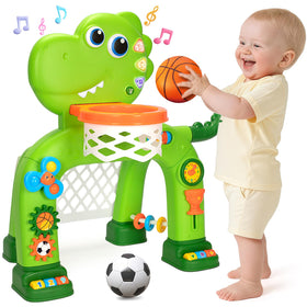 GMAOPHY dinosaur hoop basketball viewed from front, encouraging active play and coordination.