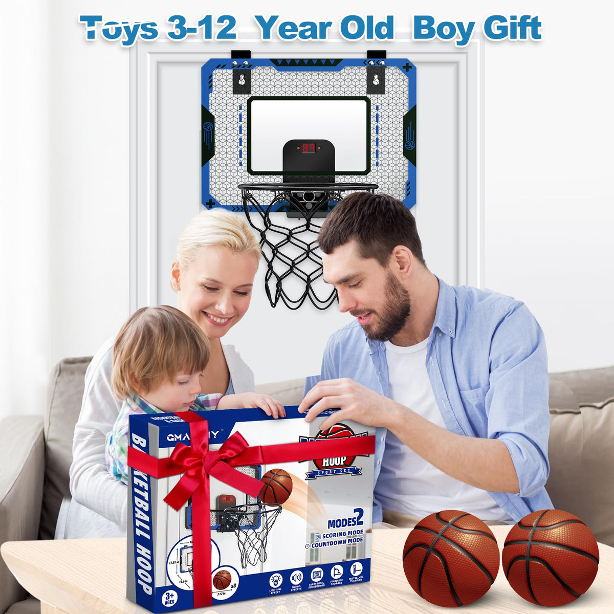 GMAOPHY bundle includes three basketballs for immediate play.