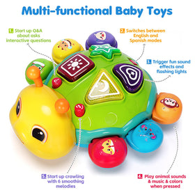GMAOPHY ladybug lights and sounds engage babies during floor play.