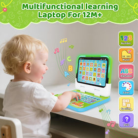 GMAOPHY laptop features letters, numbers, and colors to support early literacy and cognitive skills.