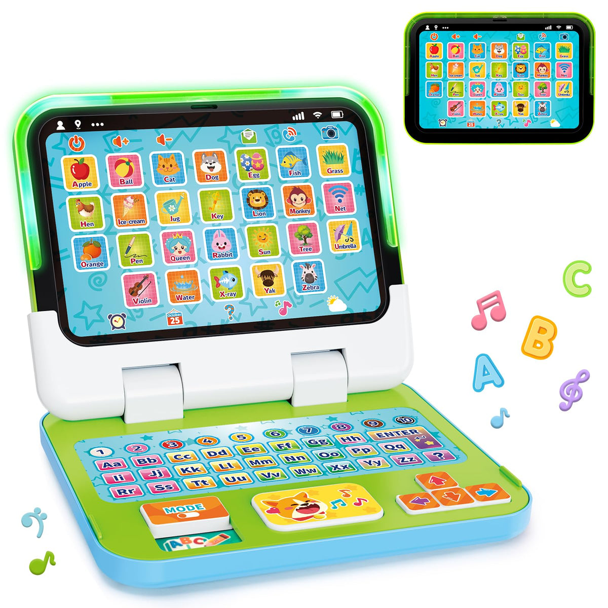 GMAOPHY learning laptop screen with detachable base promotes flexible learning and portable play.
