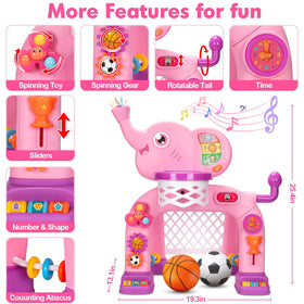GMAOPHY shapes, gears, and button features support fine motor practice.