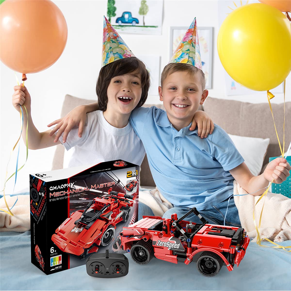 GMAOPHY STEM bright red design to attract kids during play