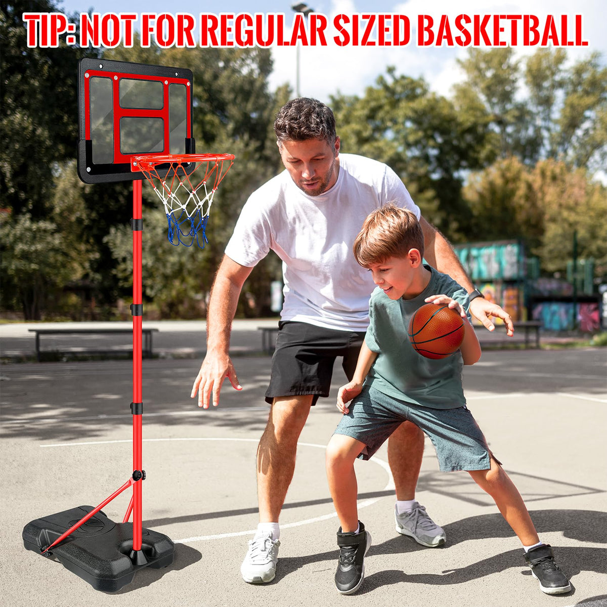 GMAOPHY three included basketballs ready for quick hoops and practice.