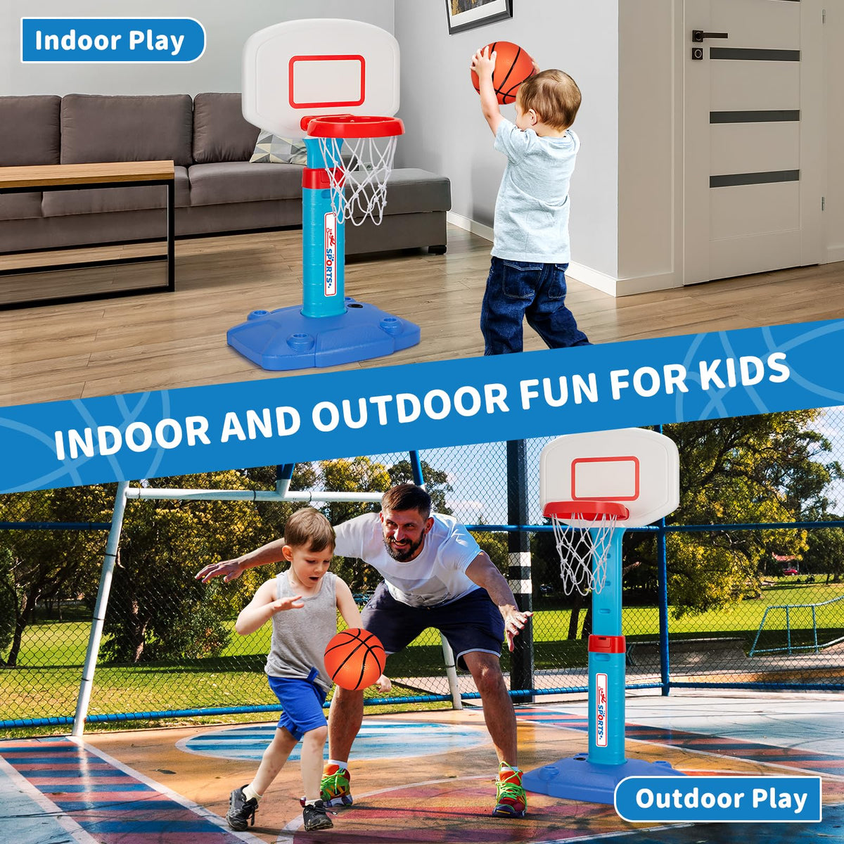GMAOPHY toddler basketball hoop indoor base weighted for stable play