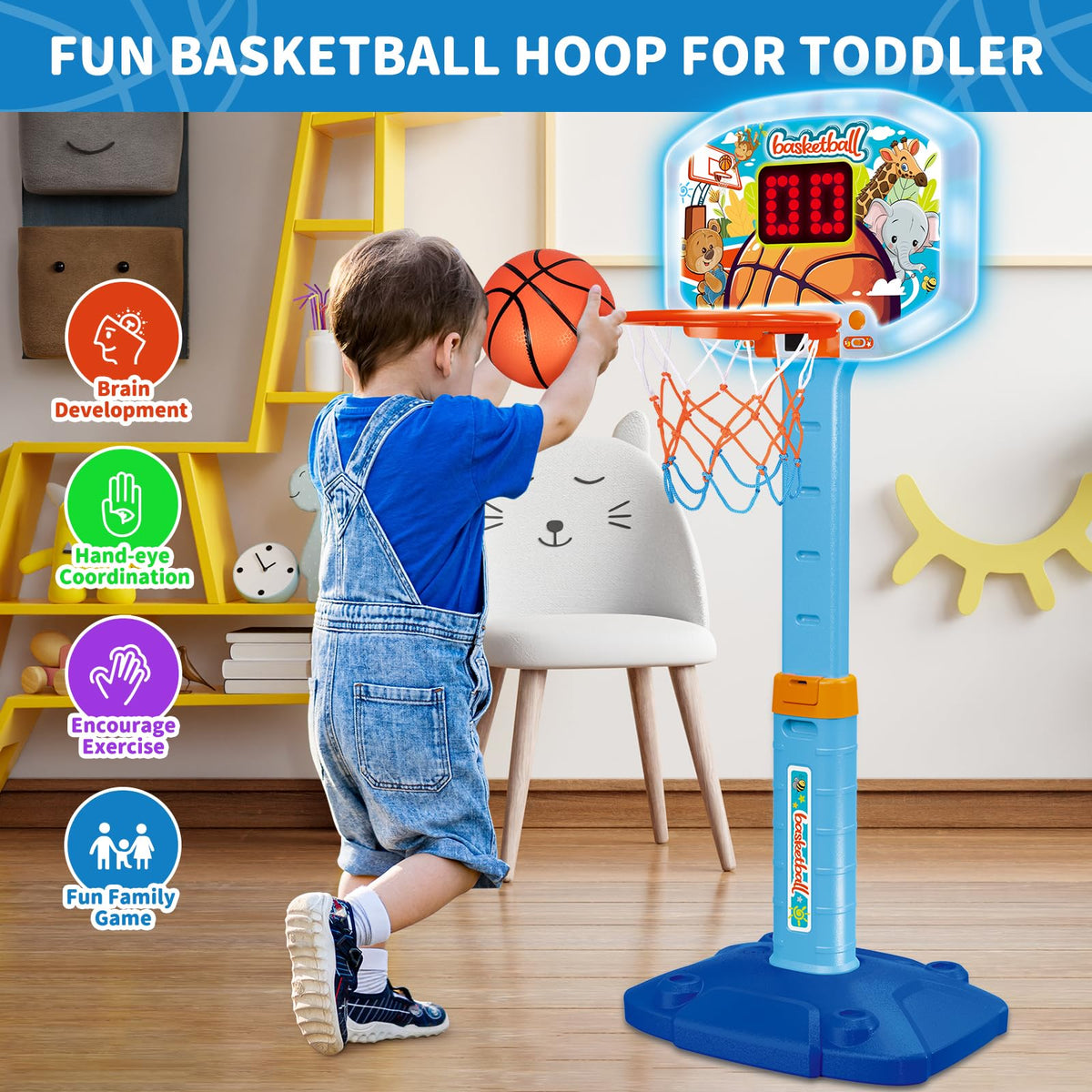 GMAOPHY indoor hoop ideal for 1-3 year olds' energetic play