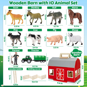 GMAOPHY wooden ladder inside barn—easy access during playtime