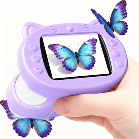 GMYGBY handheld microscope shows 1000x detail on a bright 2.4 inch screen for curious kids