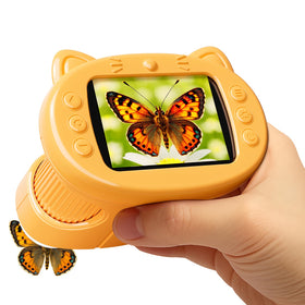 GMYGBY handheld microscope shows 1000X detail on bright 4K screen for curious kids