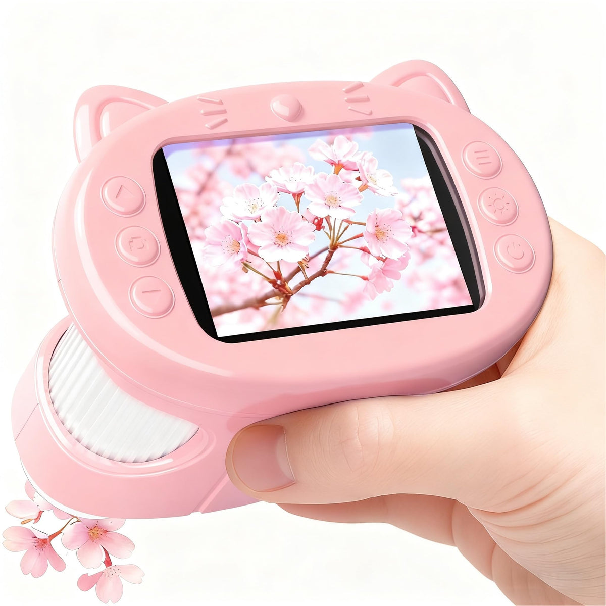 GMYGBY handheld microscope with 1000x magnification on a bright 2.4-inch screen for kids.