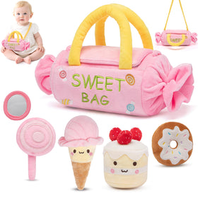 GNAYUIJ candy bag plush, a soft storage and play companion for babies.