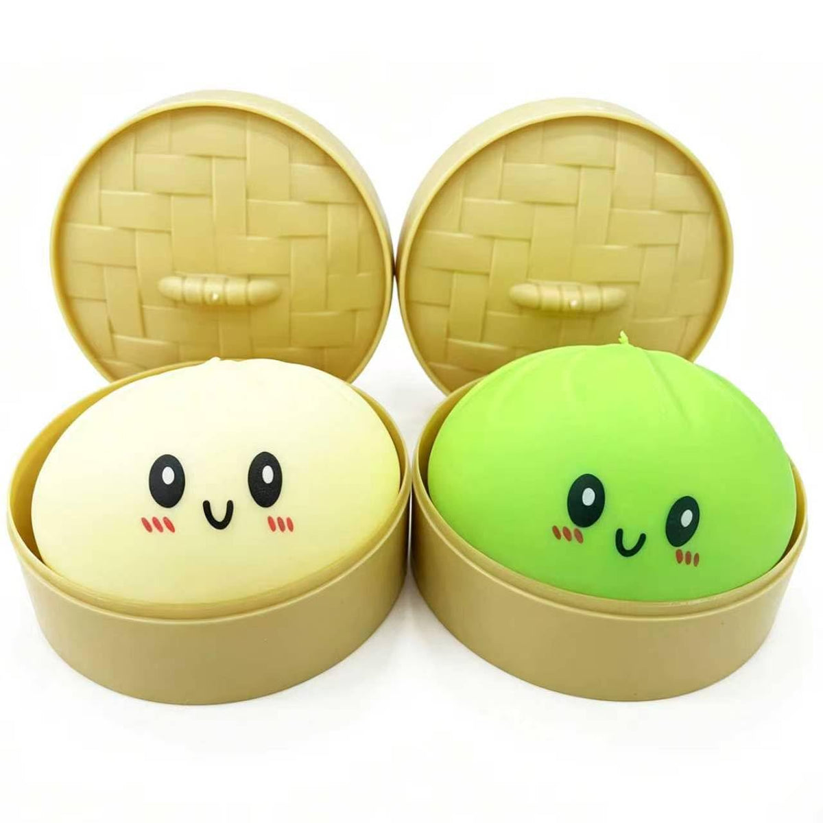GNDA Dumpling Squishies Mystery Box front view for soft stress relief