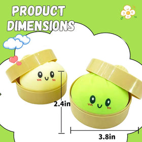 GNDA Dumpling Squishies close up texture highlights stretchy material for calm