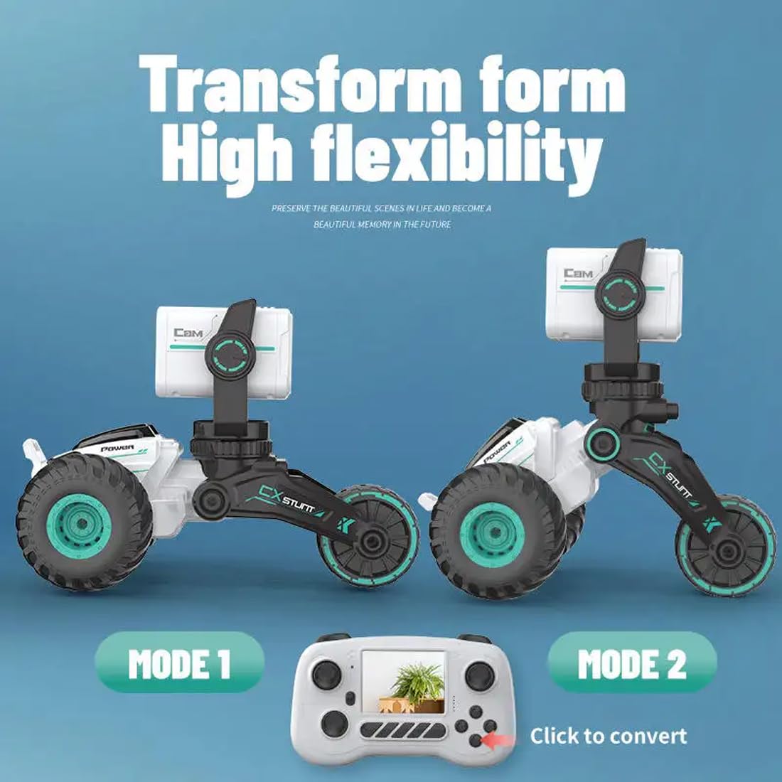 GNIMNAYRC RC car dual-mode chassis enables agile indoor play