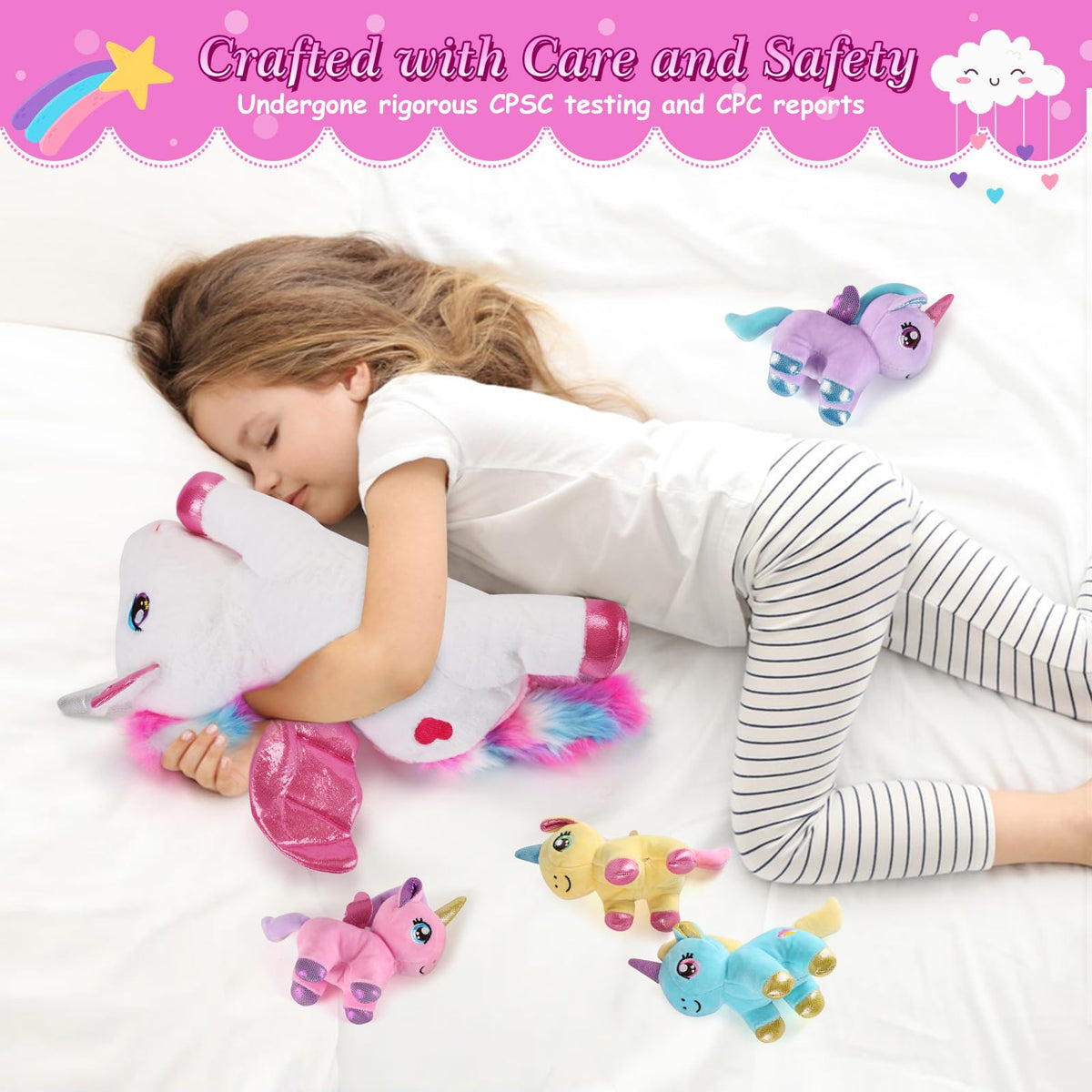 Gnomantic 5-in-1 unicorn family packaging image showing all pieces.
