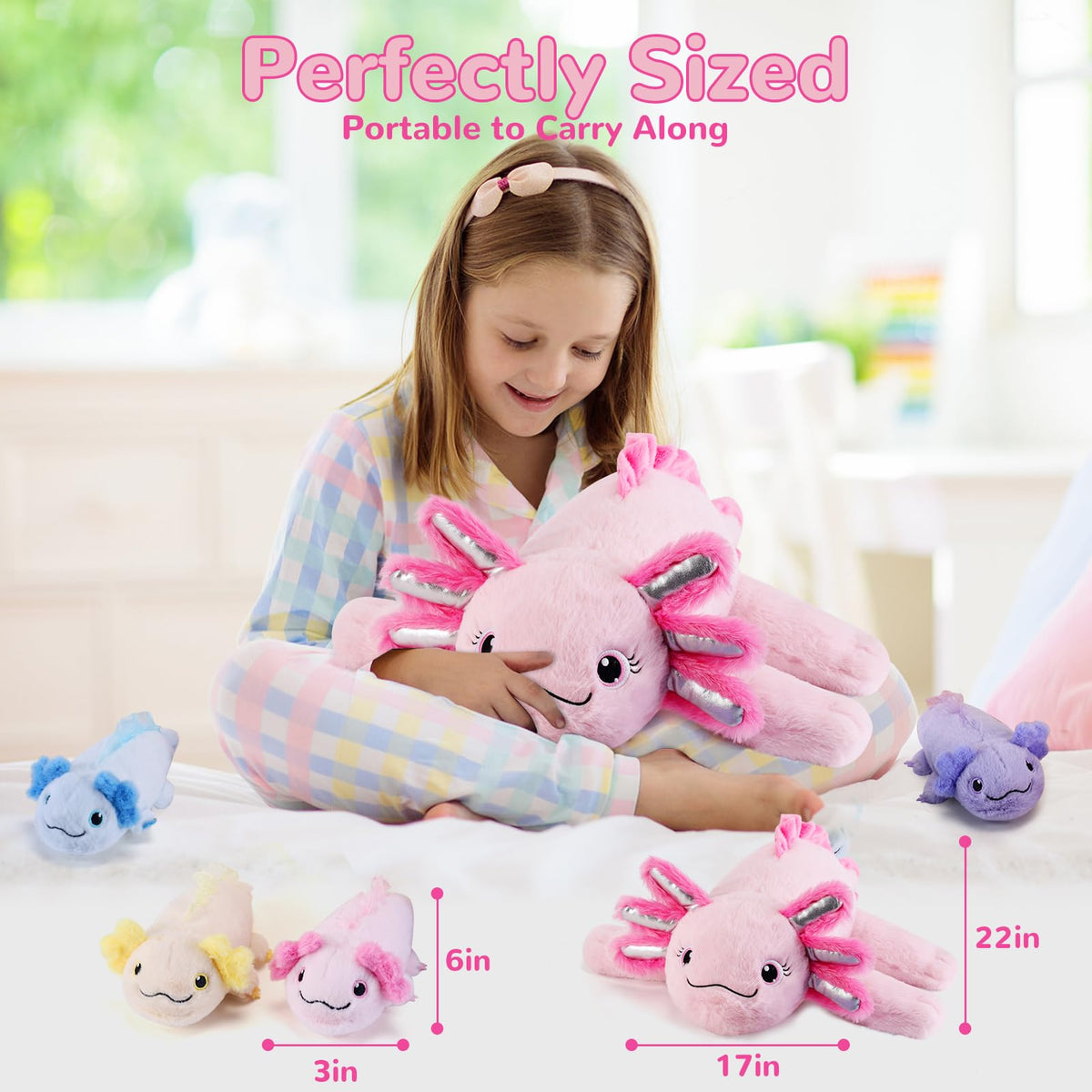 Gnomantic axolotl blue baby plush for soft daytime cuddles