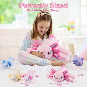 Gnomantic axolotl blue baby plush for soft daytime cuddles