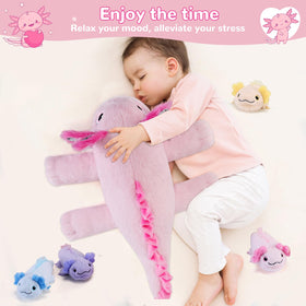 Gnomantic axolotl pink baby plush for gentle bedtime comfort