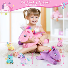 Gnomantic baby unicorn pink plush ideal for tiny hands and comforting play.