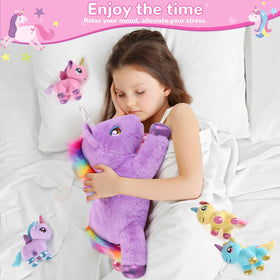 Gnomantic baby unicorn yellow plush with friendly eyes for playful pretend.