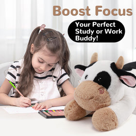 Gnomantic cow weighted stuffed animal room corner adds comforting presence