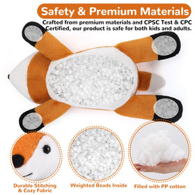 Gnomantic fox plush pillow with ultra-soft fur for relaxing hugs.