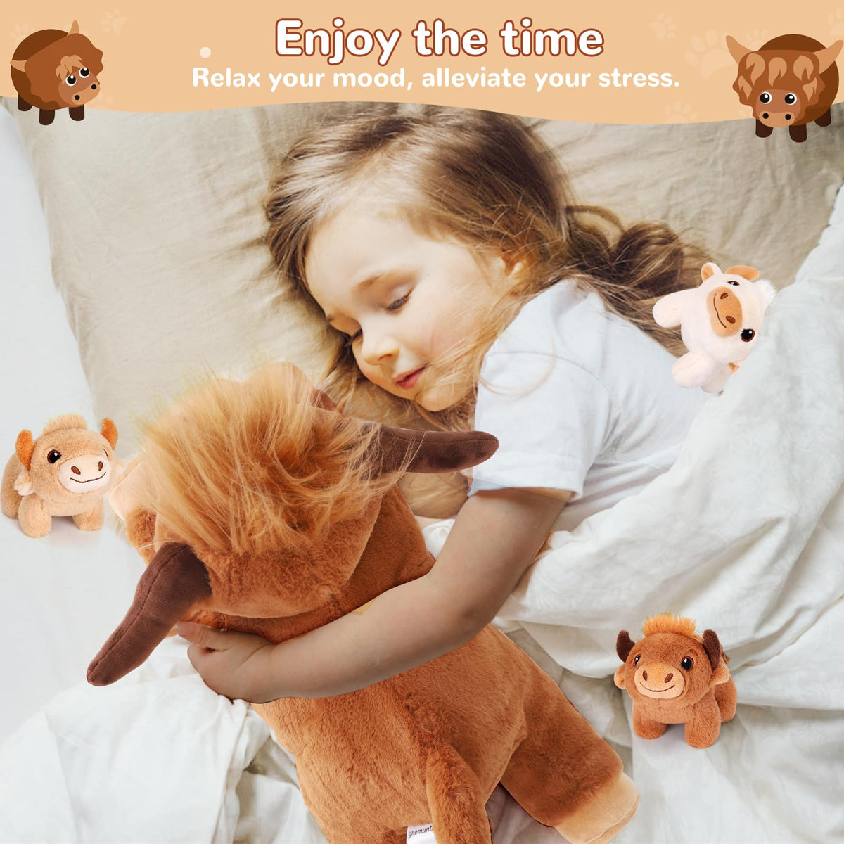 Gnomantic Highland Cow plush fur detail showing soft texture