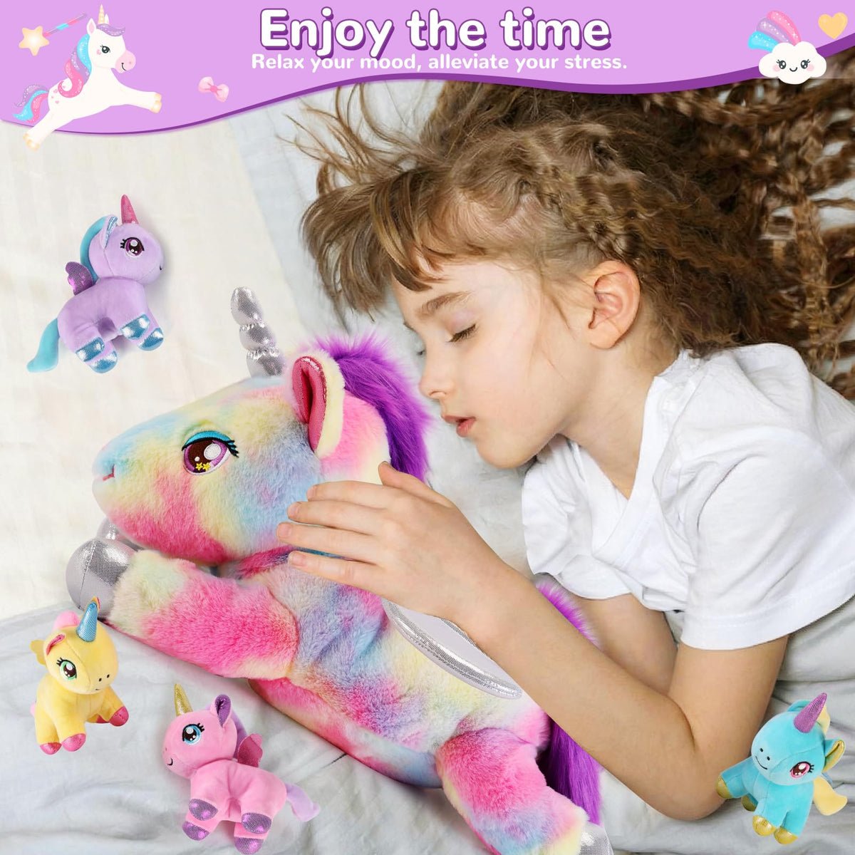 Gnomantic lightweight unicorn set, easy to carry on trips and sleepovers.