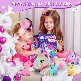 Gnomantic safety-tested soft plush unicorn family for worry-free playtime.
