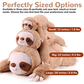 Gnomantic Sloth plush pillow with ultra-soft fur for relaxing evenings.
