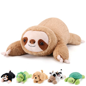 gnomantic sloth weighted plush 28-inch full-body cuddle buddy for cozy nights