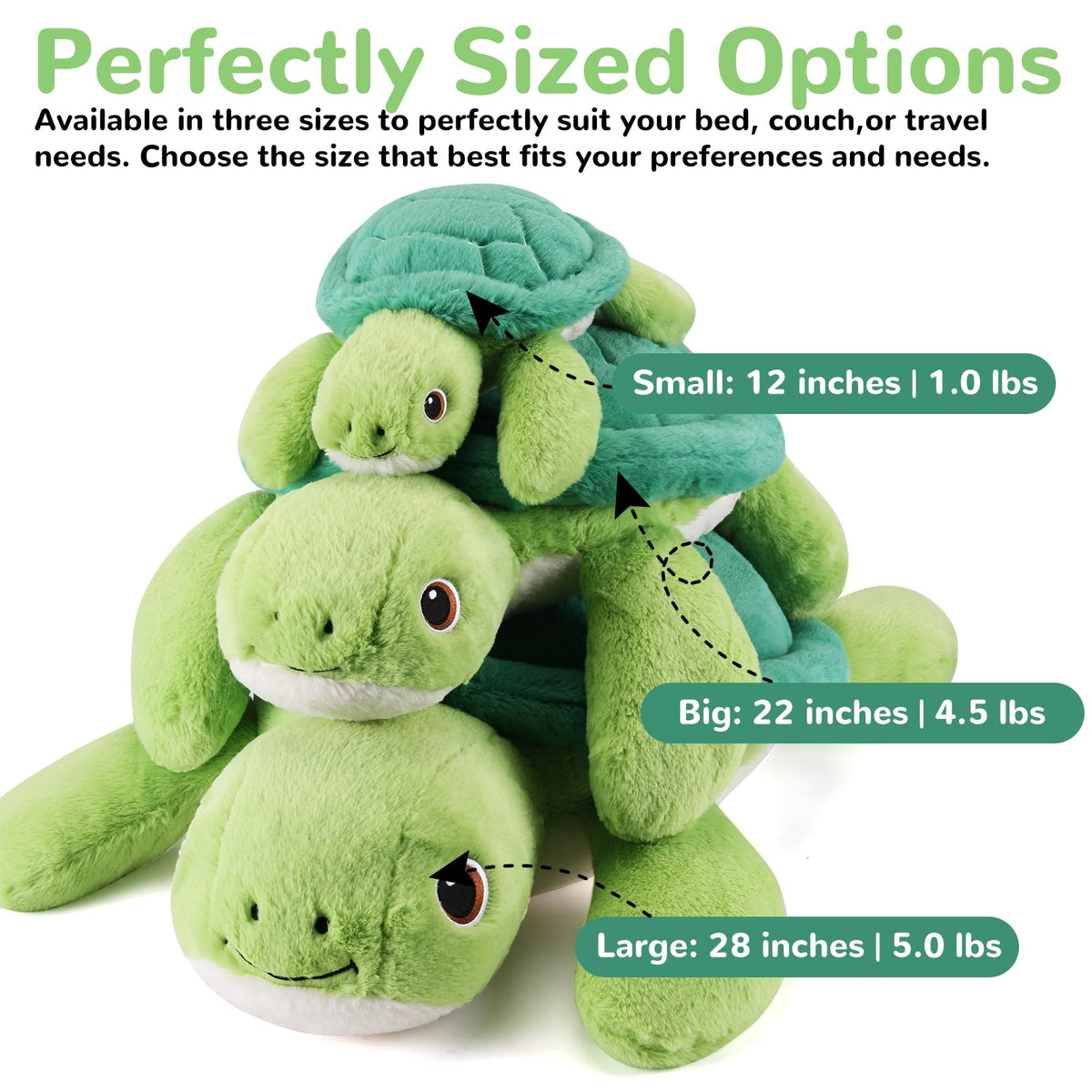 Gnomantic Turtle weighted plush snuggle provides relaxing calm during downtime