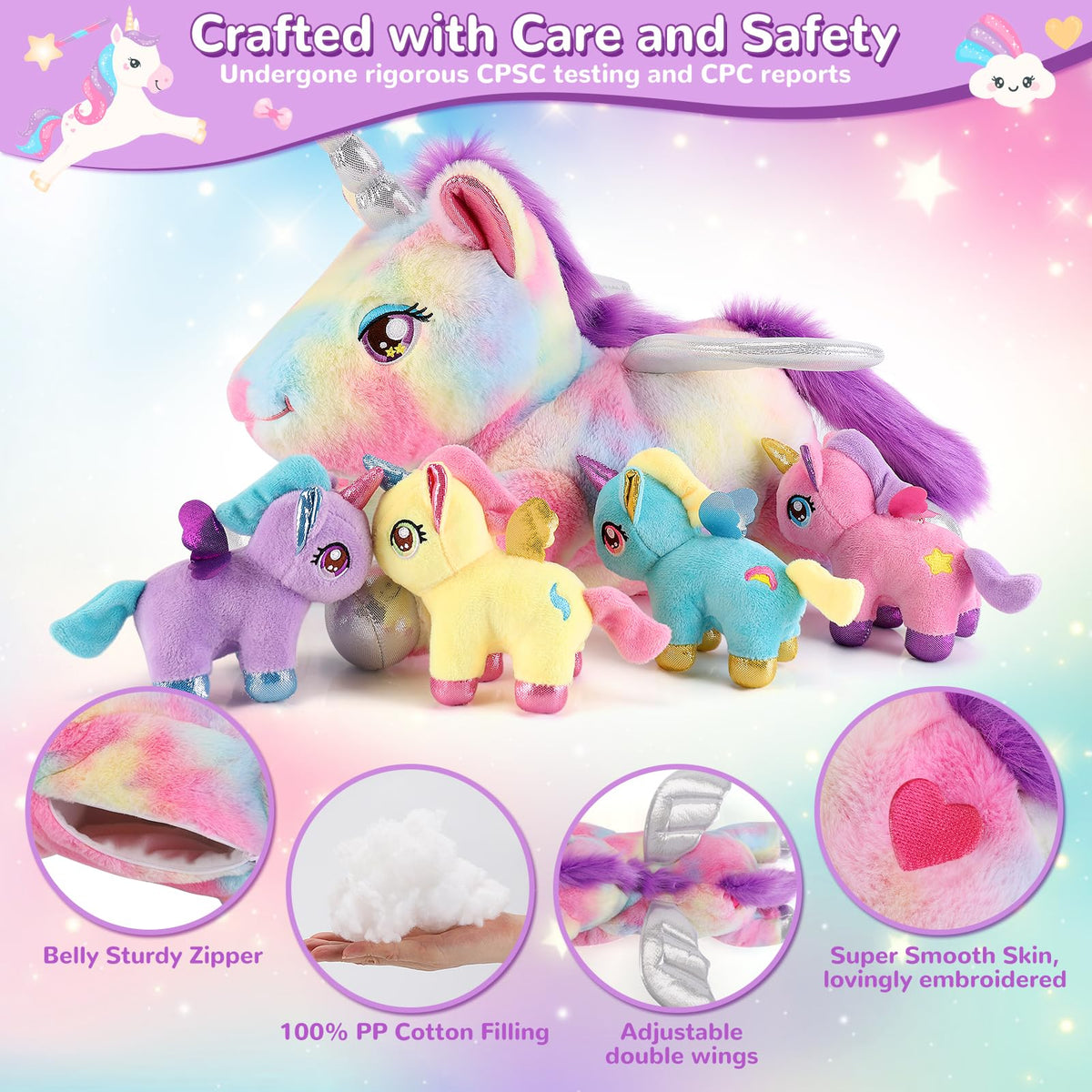 Gnomantic unicorns gift box display, perfect for birthdays and holidays.