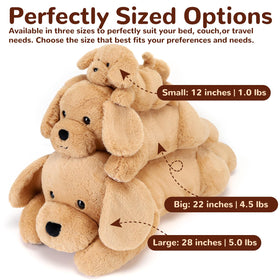 Gnomantic Yellow Lab plush close-up with ultra-soft fur for comforting hugs.