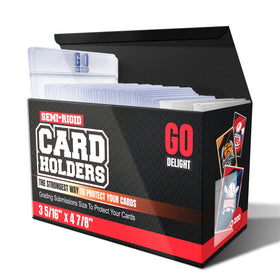 GO DELIGHT semi-rigid holder protects PSA-grade cards during submission