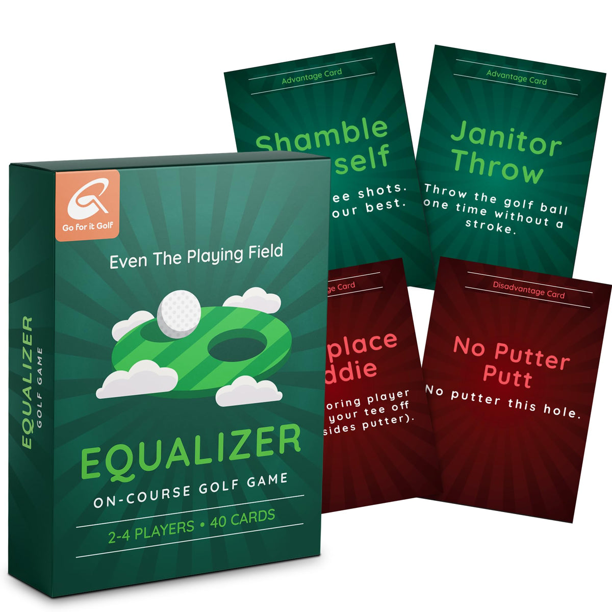 Go For It Golf Equalizer on-course play with players planning shots