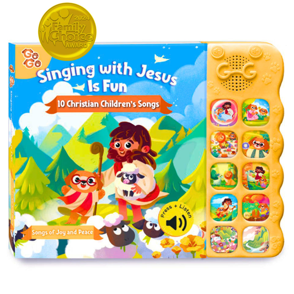 GO GO Bible Songs of Wisdom cover with colorful illustrations for family Bible time.
