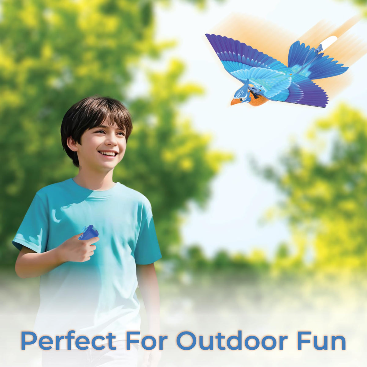 Go Go Bird simple controls help kids learn flying confidently.